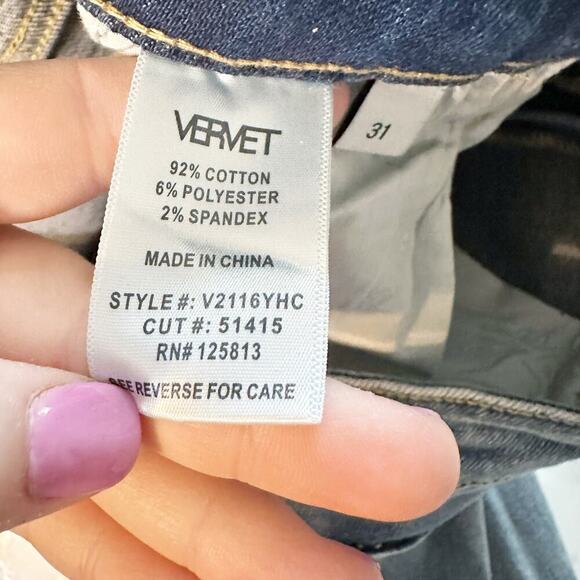Vervet Skeeter Stretch Boyfriend Jeans distressed cuffed Women's Size 31 NEW - Picture 10 of 13